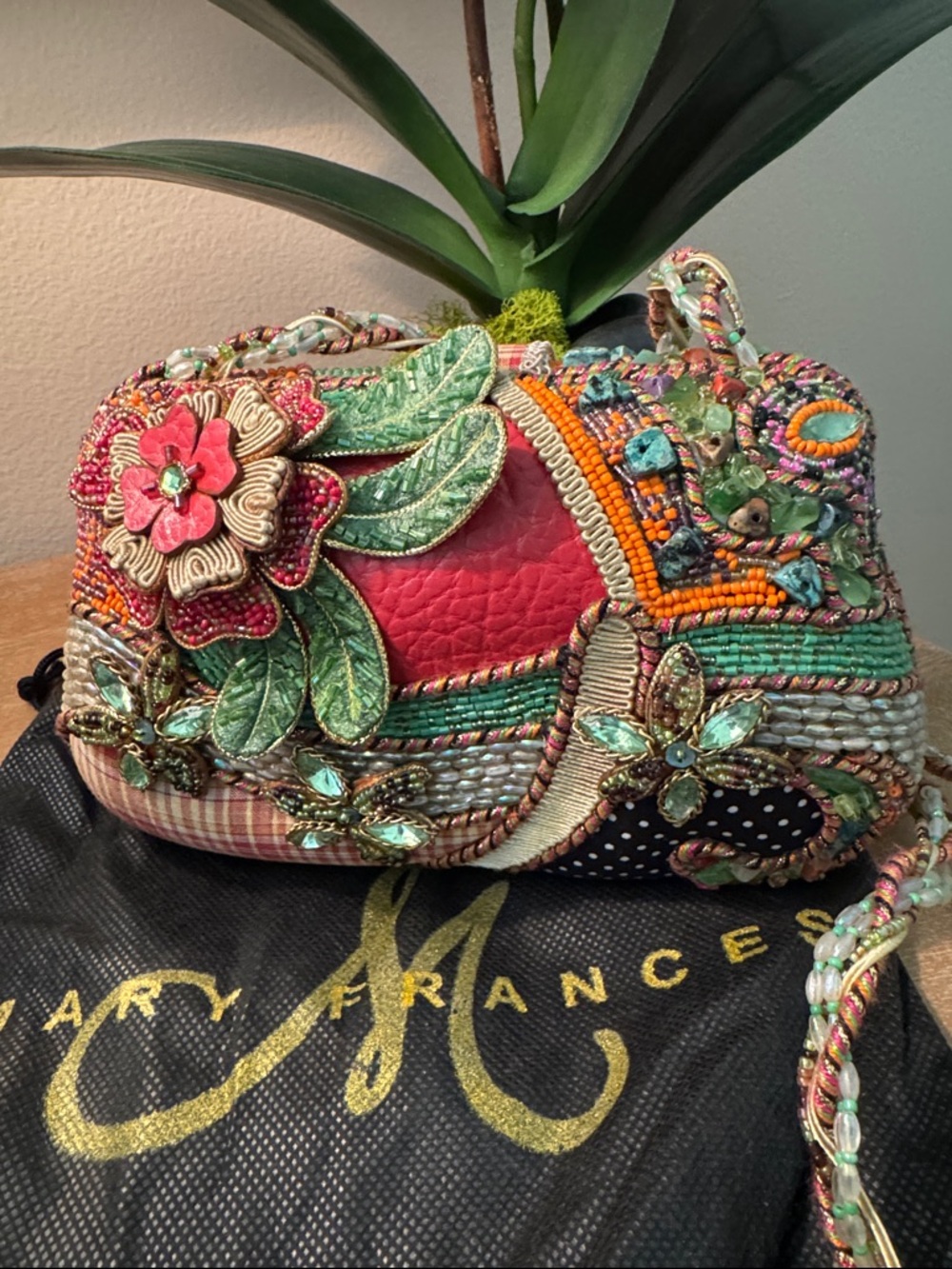 New without tags Mary Frances beaded bag